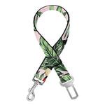 Tropical Palm Leaf And Toucan Print Dog Seat Belt