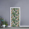 Tropical Palm Leaf And Toucan Print Door Sticker