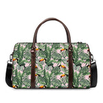 Tropical Palm Leaf And Toucan Print Duffle Bag