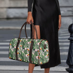 Tropical Palm Leaf And Toucan Print Duffle Bag