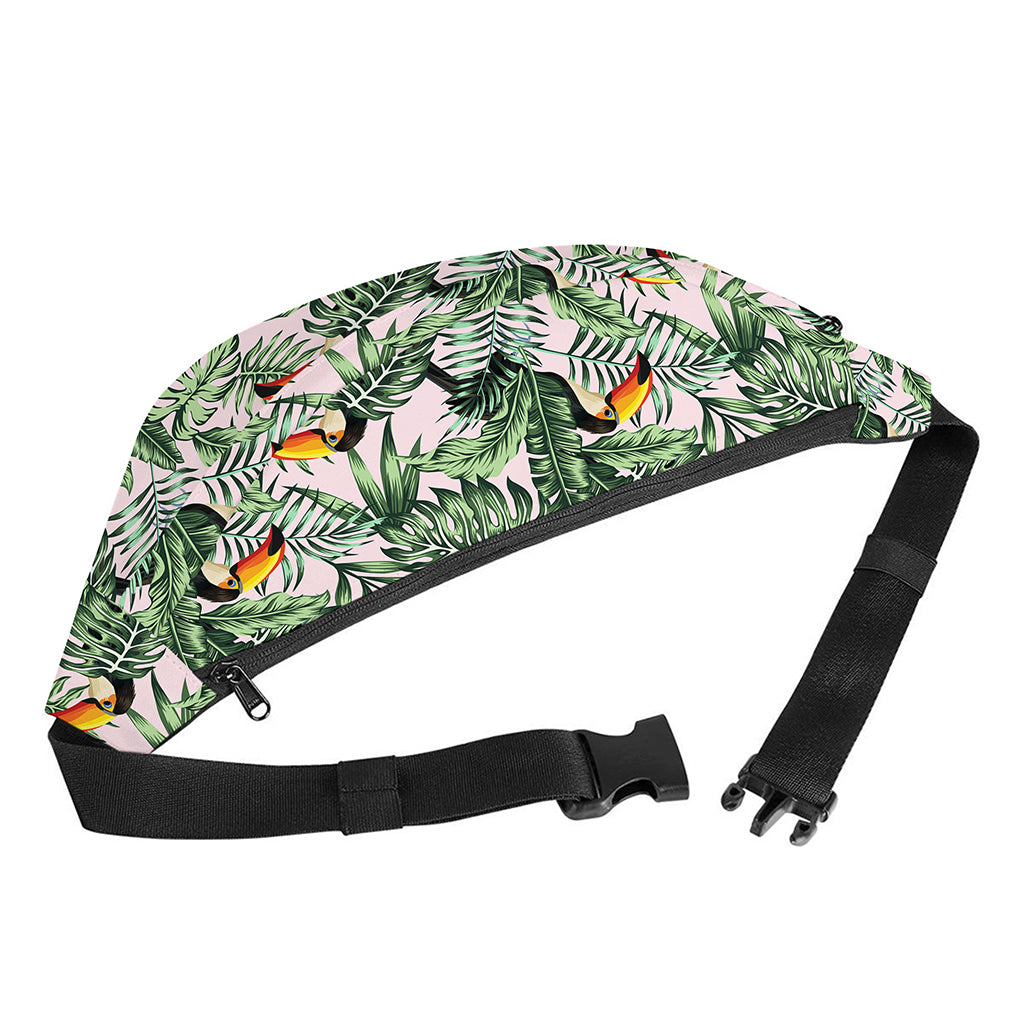 Tropical Palm Leaf And Toucan Print Fanny Pack