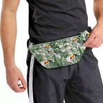 Tropical Palm Leaf And Toucan Print Fanny Pack