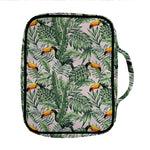Tropical Palm Leaf And Toucan Print Front Pocket Bible Bag
