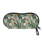 Tropical Palm Leaf And Toucan Print Glasses Case