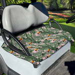 Tropical Palm Leaf And Toucan Print Golf Cart Seat Cover