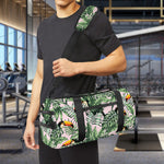 Tropical Palm Leaf And Toucan Print Gym Bag