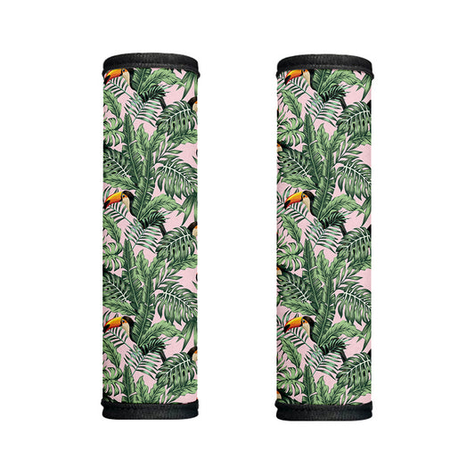 Tropical Palm Leaf And Toucan Print Handle Covers