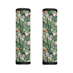 Tropical Palm Leaf And Toucan Print Handle Covers