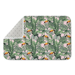Tropical Palm Leaf And Toucan Print Indoor Door Mat