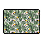 Tropical Palm Leaf And Toucan Print Kitchen Mat