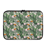 Tropical Palm Leaf And Toucan Print Laptop Sleeve