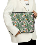 Tropical Palm Leaf And Toucan Print Laptop Sleeve