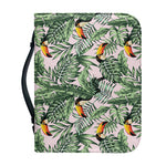 Tropical Palm Leaf And Toucan Print Leather Bible Cover