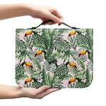 Tropical Palm Leaf And Toucan Print Leather Bible Cover