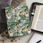 Tropical Palm Leaf And Toucan Print Leather Bible Cover