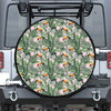 Tropical Palm Leaf And Toucan Print Leather Spare Tire Cover