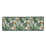 Tropical Palm Leaf And Toucan Print Long Kitchen Mat