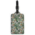 Tropical Palm Leaf And Toucan Print Luggage Tag
