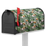 Tropical Palm Leaf And Toucan Print Mailbox Cover