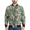 Tropical Palm Leaf And Toucan Print Men's Bomber Jacket