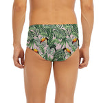 Tropical Palm Leaf And Toucan Print Men's Briefs