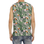 Tropical Palm Leaf And Toucan Print Men's Fitness Tank Top