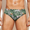 Tropical Palm Leaf And Toucan Print Men's Swim Briefs