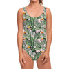 Tropical Palm Leaf And Toucan Print One Piece Swimsuit