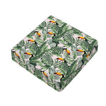 Tropical Palm Leaf And Toucan Print Outdoor Seat Cushion Cover