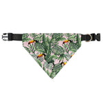 Tropical Palm Leaf And Toucan Print Over The Collar Dog Bandana