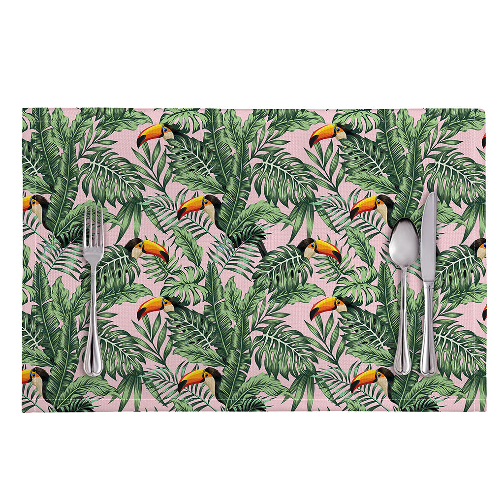 Tropical Palm Leaf And Toucan Print Placemat