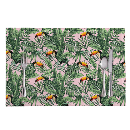Tropical Palm Leaf And Toucan Print Placemat