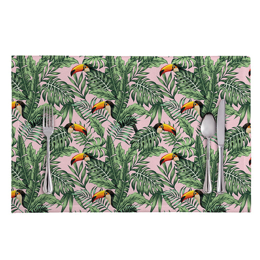 Tropical Palm Leaf And Toucan Print Placemat
