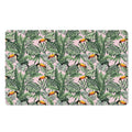 Tropical Palm Leaf And Toucan Print Polyester Doormat