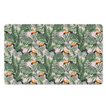 Tropical Palm Leaf And Toucan Print Polyester Doormat