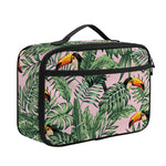 Tropical Palm Leaf And Toucan Print Portable Lunch Bag