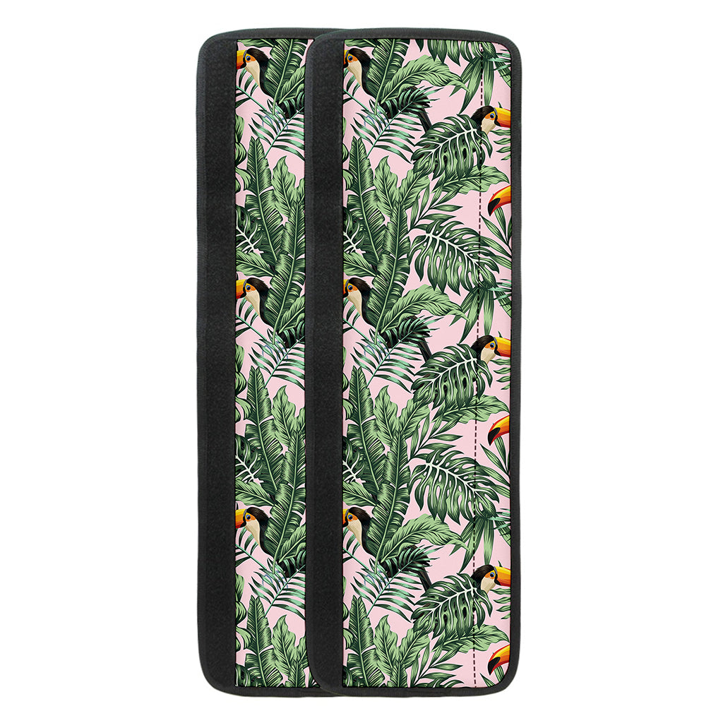 Tropical Palm Leaf And Toucan Print Refrigerator Handle Covers