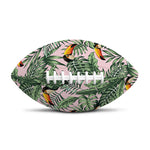 Tropical Palm Leaf And Toucan Print Rugby Ball