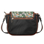 Tropical Palm Leaf And Toucan Print Saddle Bag