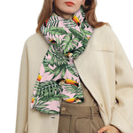 Tropical Palm Leaf And Toucan Print Scarf
