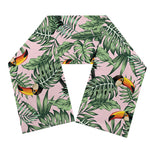 Tropical Palm Leaf And Toucan Print Scarf