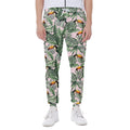 Tropical Palm Leaf And Toucan Print Joggers