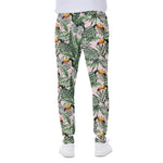 Tropical Palm Leaf And Toucan Print Scuba Joggers
