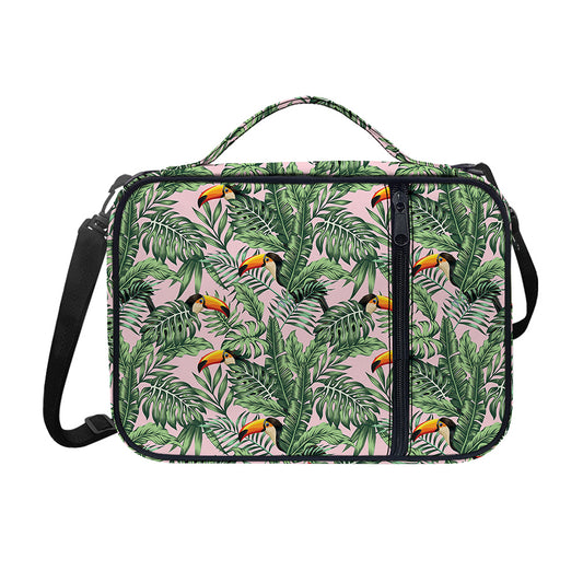 Tropical Palm Leaf And Toucan Print Shoulder Strap Bible Bag