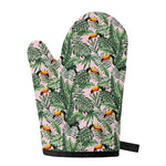 Tropical Palm Leaf And Toucan Print Single Oven Mitt