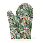 Tropical Palm Leaf And Toucan Print Single Oven Mitt