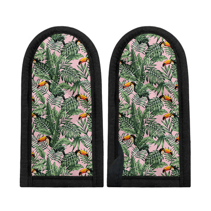 Tropical Palm Leaf And Toucan Print Skillet Handle Cover