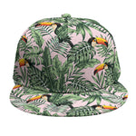 Tropical Palm Leaf And Toucan Print Snapback Cap