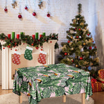 Tropical Palm Leaf And Toucan Print Tablecloth