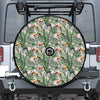 Tropical Palm Leaf And Toucan Print Tire Cover With Camera Hole